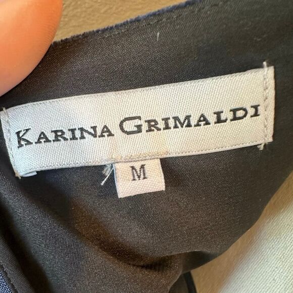 Karina Grimaldi Revolve Size Medium Blue Velvet Halter Mini Dress Office Siren - Picture 7 of 15